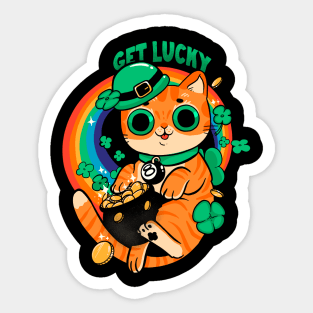 Get Lucky Cat Sticker